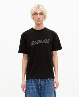 The Kooples H BLACK what is denim t-shirt black