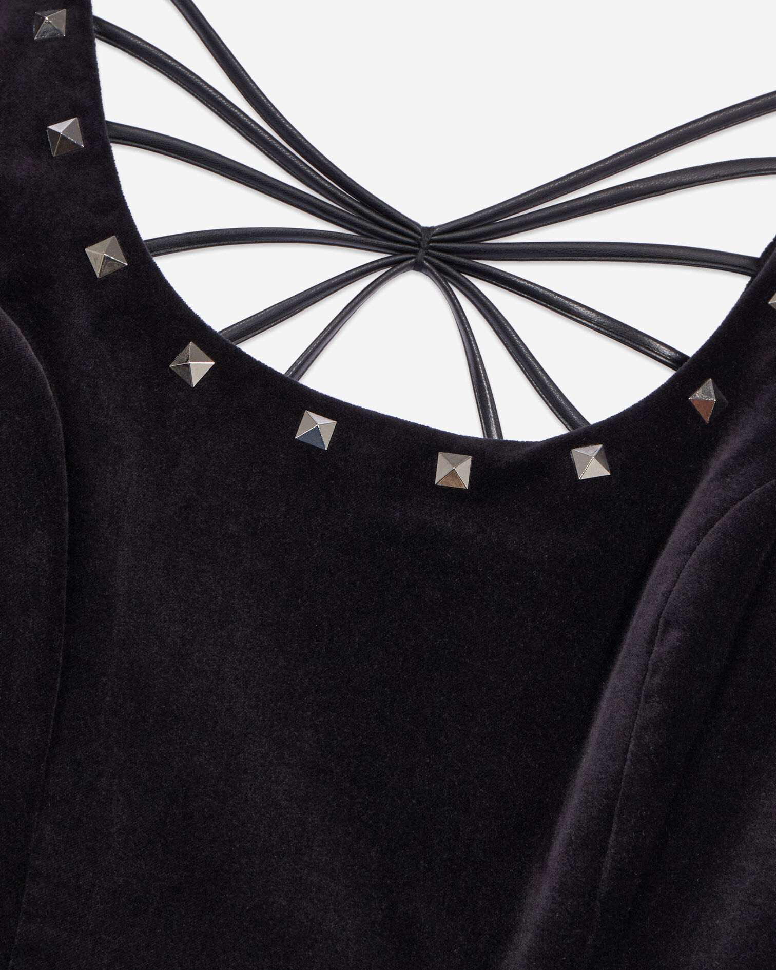 Short black velvet dress, BLACK, hi-res image number null