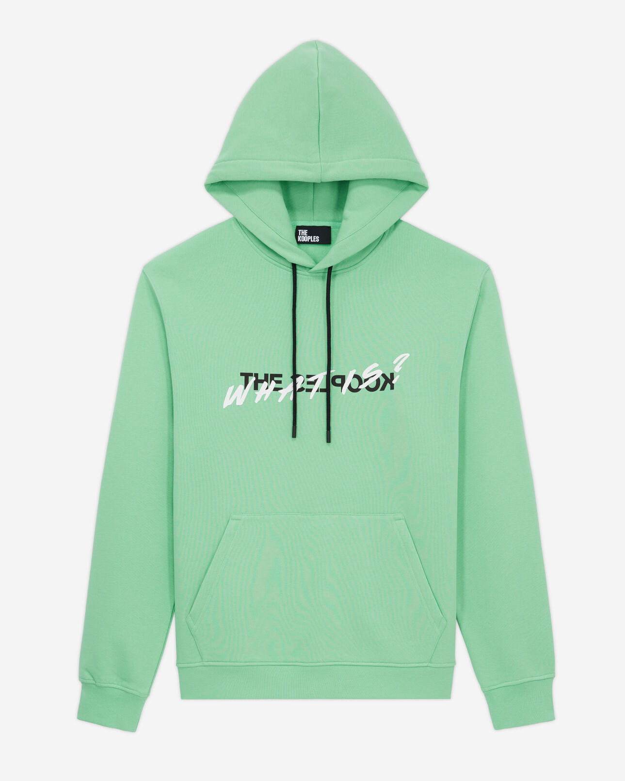 The Kooples HERREN APPLE grünes kapuzensweatshirt mit schriftzug