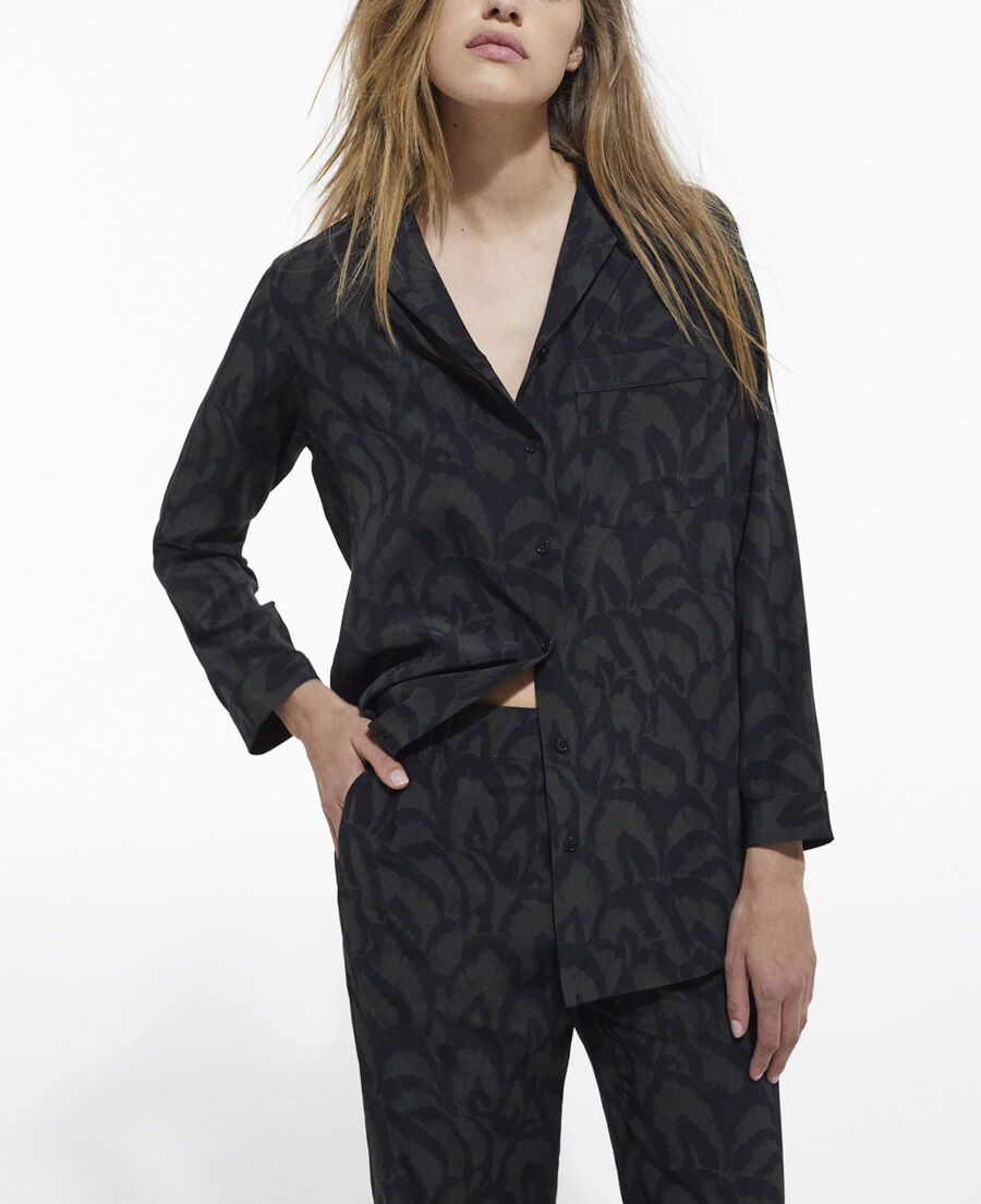 chemise en soie imprimée