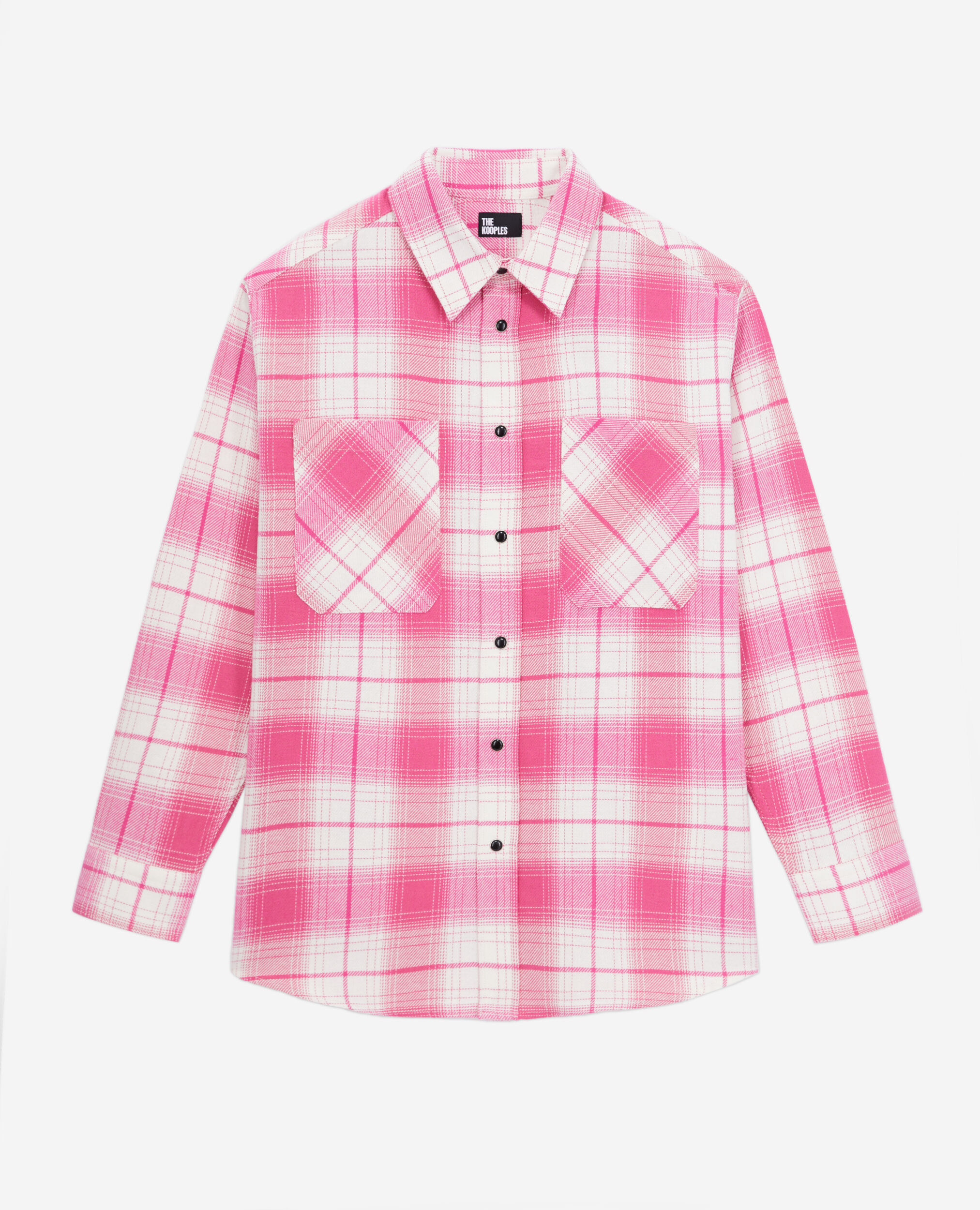 White and pink checkered overshirt, PINK-WHITE, hi-res image number null