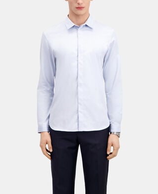 The Kooples HOMME LIGHT BLUE chemise en smart twill bleu ciel