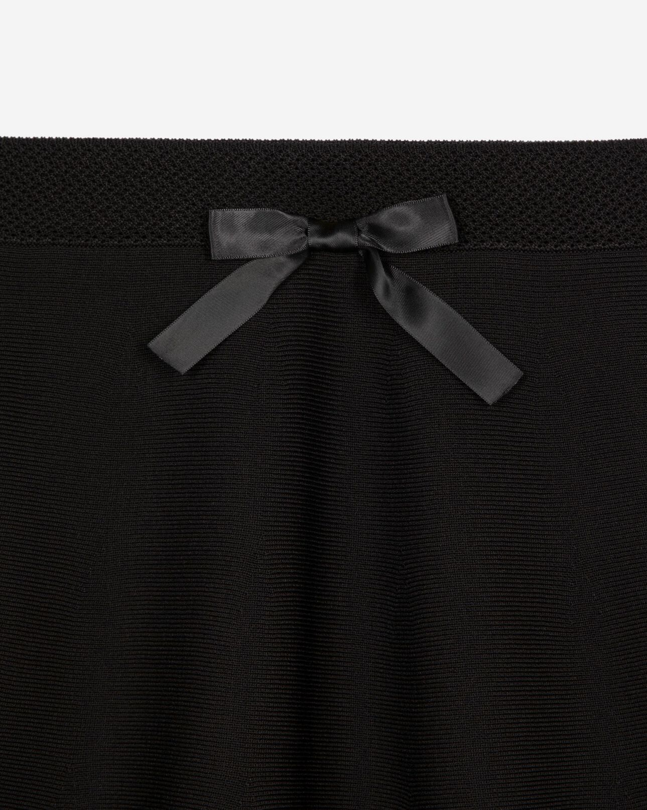 The Kooples DAMEN BLACK kurzer rock aus schwarzem strick