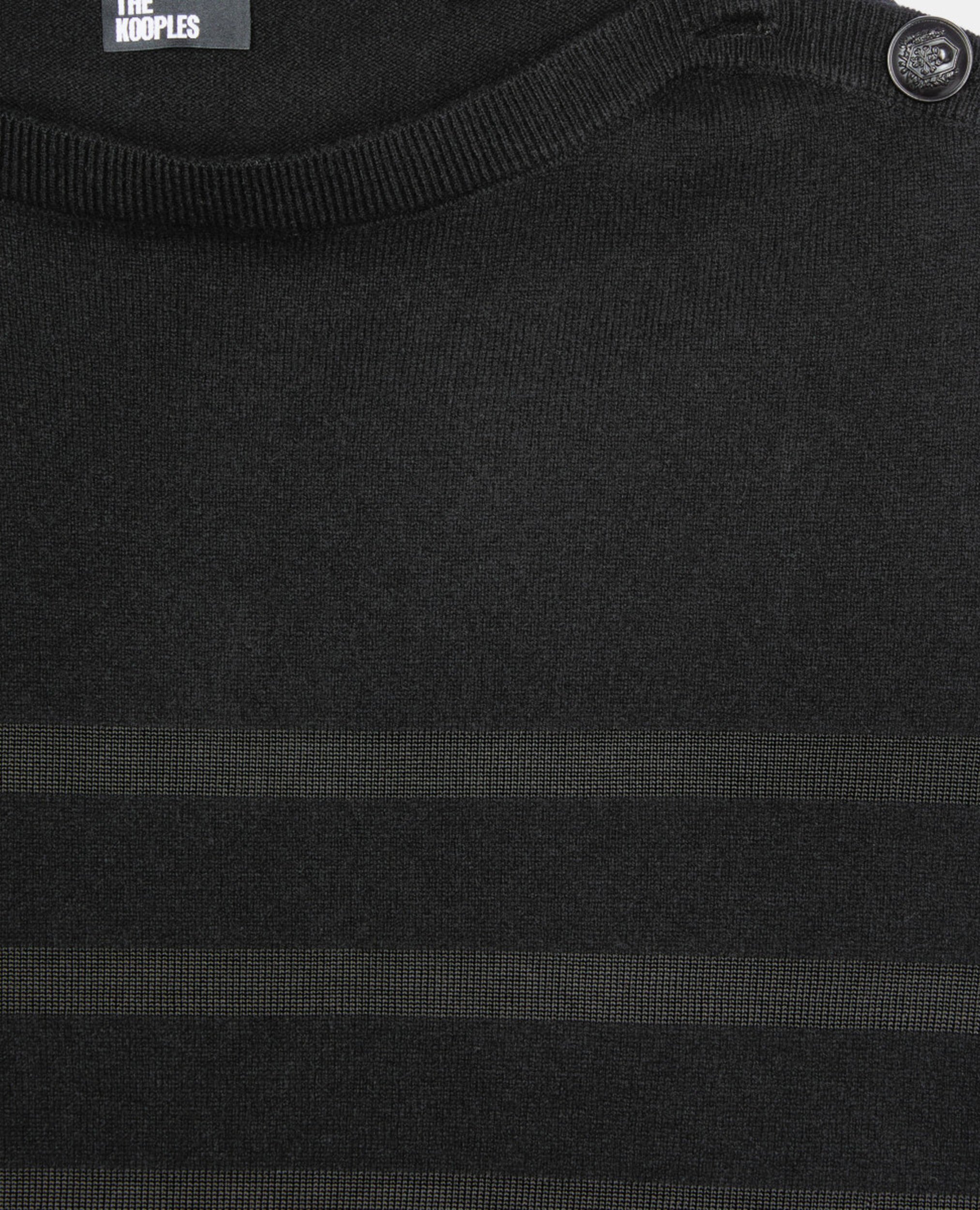 Pull en laine et cachemire à rayures, BLACK, hi-res image number null