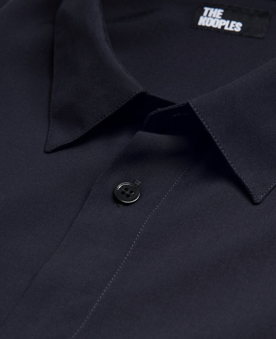 navy blue shirt  with classic collar