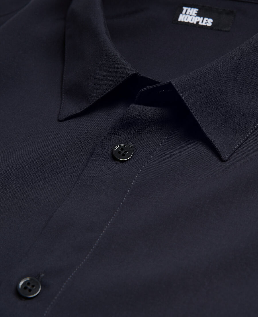 navy blue shirt  with classic collar