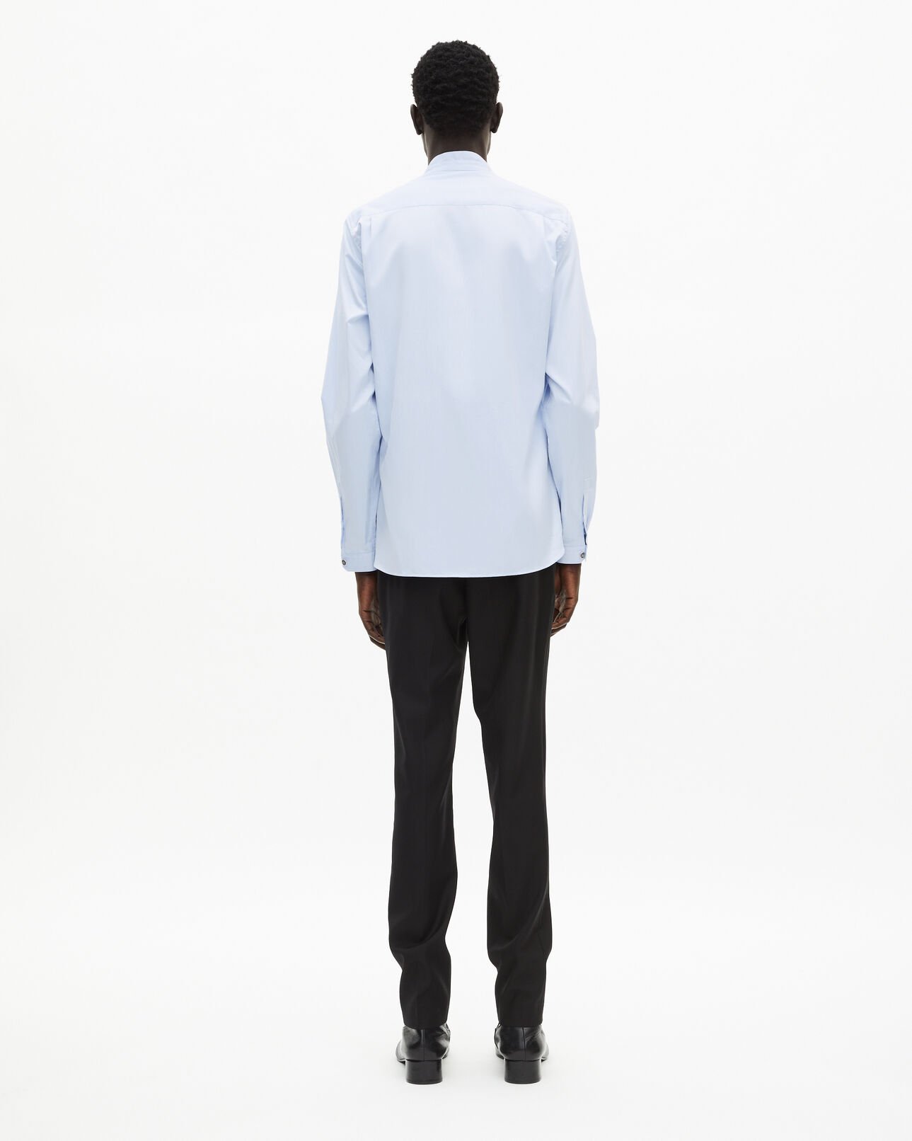 The Kooples MEN LIGHT BLUE blue shirt with officer collar