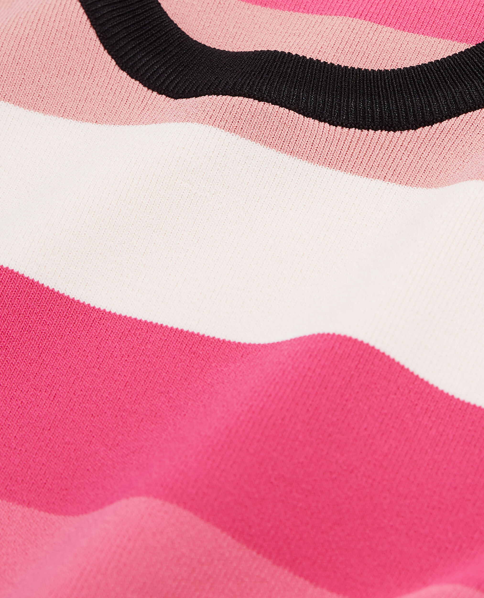 Short pink striped sweater, LIGHT PINK/DARK PINK/BLAC, hi-res image number null