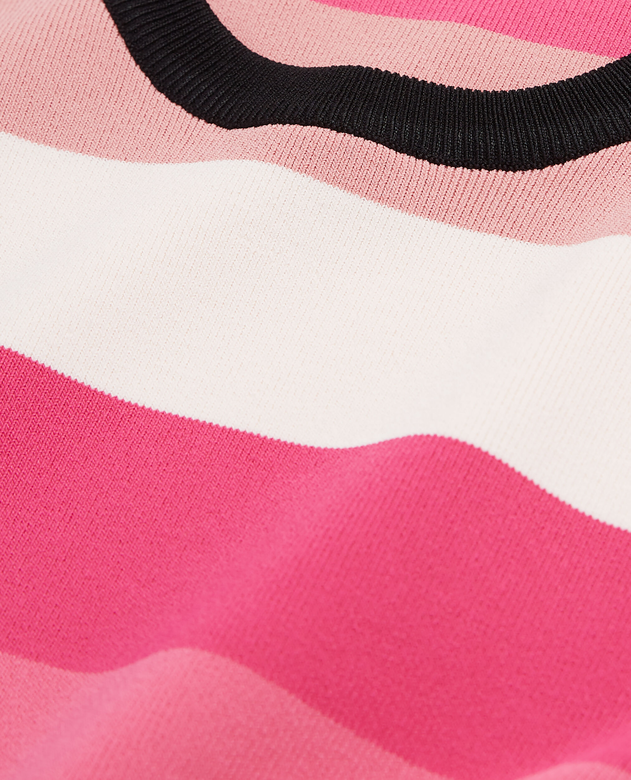 Kurzer, rosa Pullover mit Streifen, LIGHT PINK/DARK PINK/BLAC, hi-res image number null