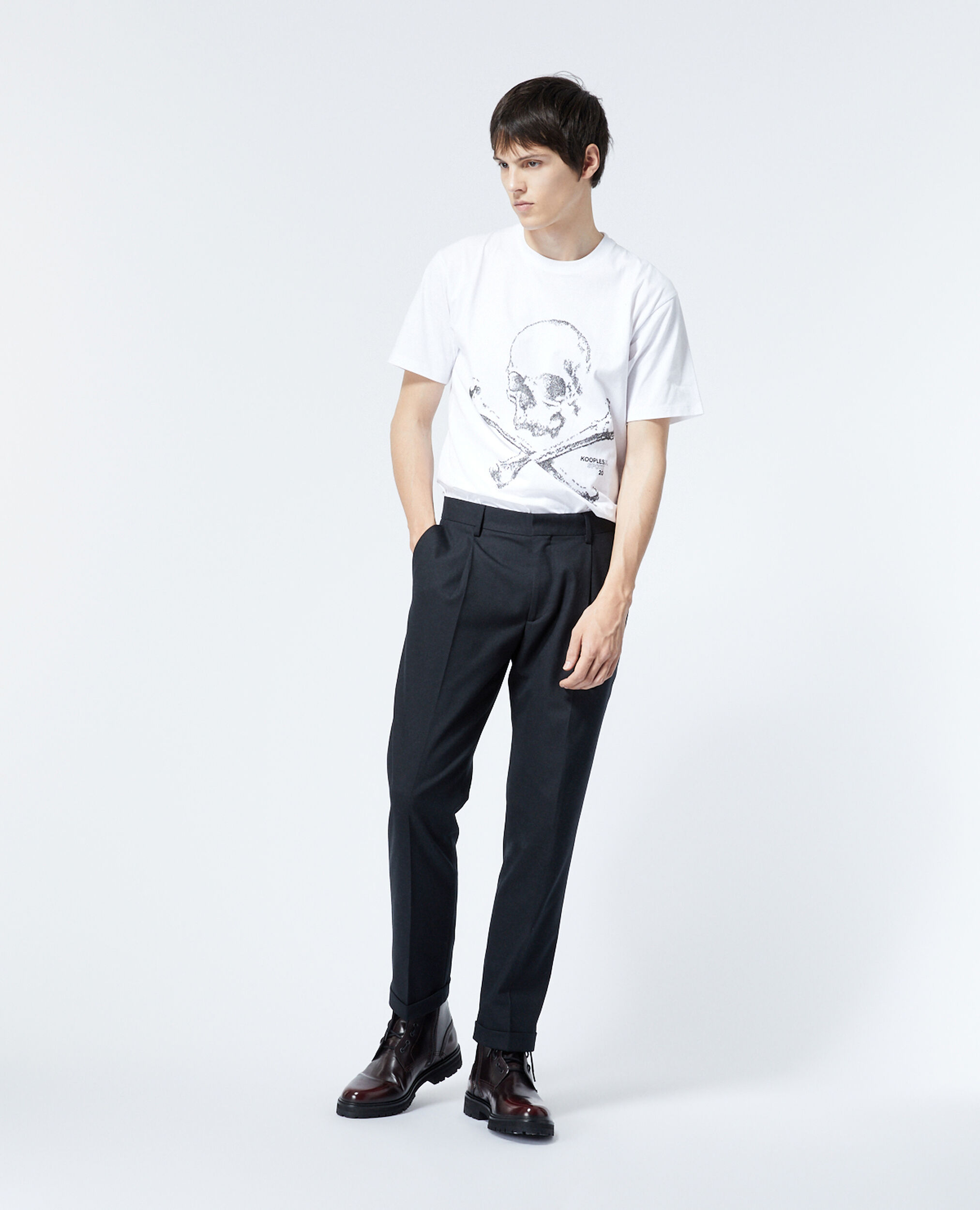 Black wool pants, BLACK, hi-res image number null