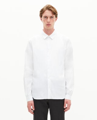 The Kooples MEN WHITE formal white poplin shirt