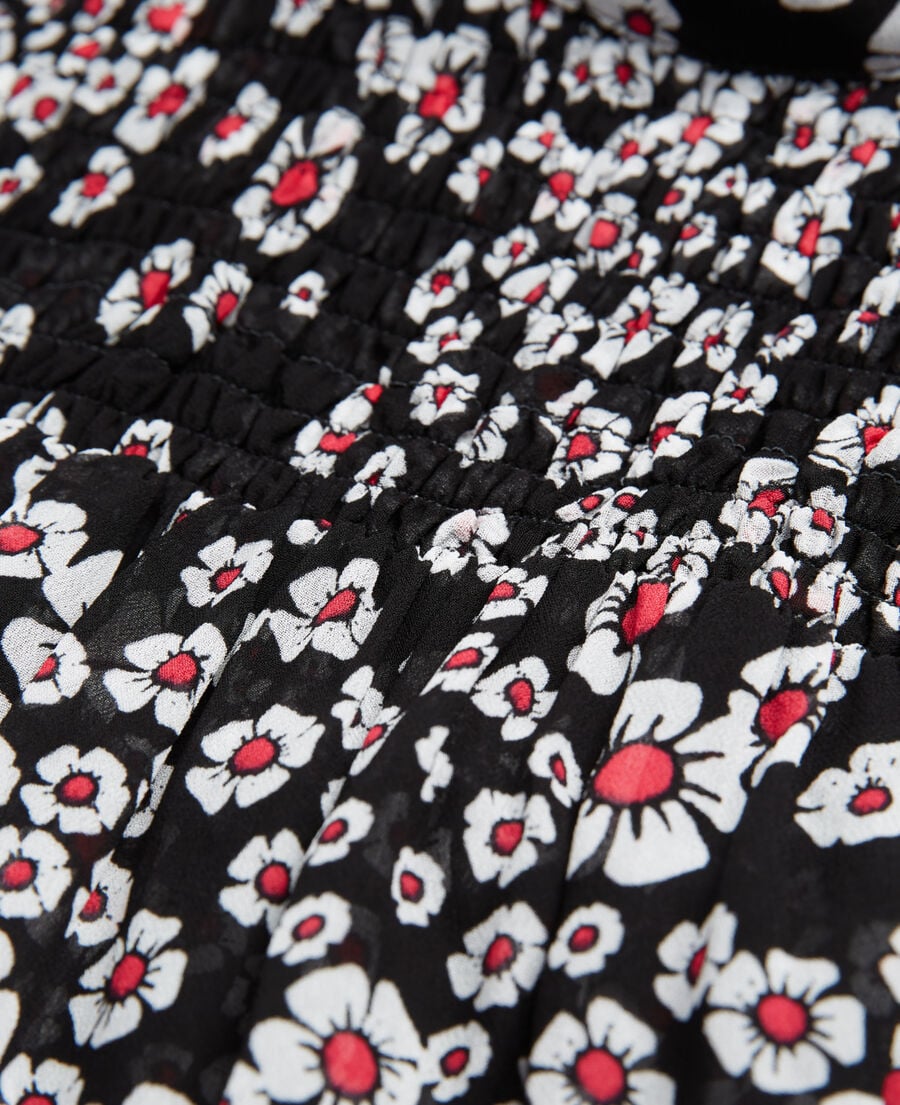 The Kooples WOMEN BLACK / PINK floral top