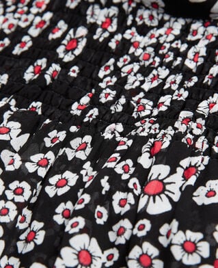 The Kooples WOMEN BLACK / PINK floral top