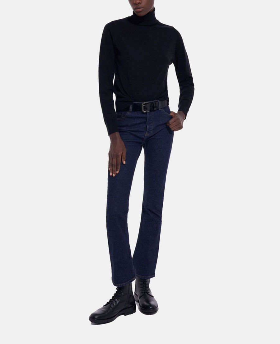 black merino sweater