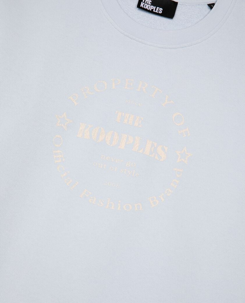 The Kooples WOMEN LIGHT BLUE sweathshirt with light blue screen print
