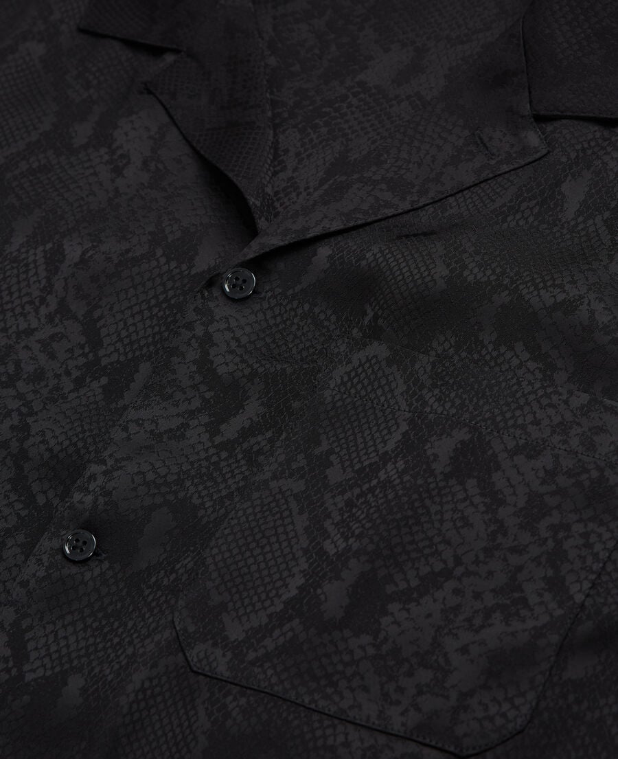snakeskin print casual shirt