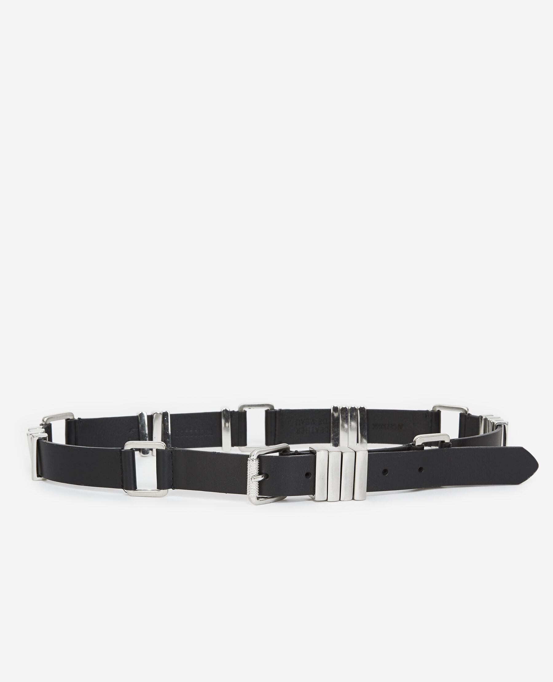 Black and silver sales belt