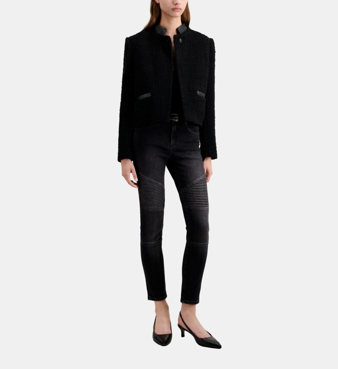 Zara black tweed clearance jacket