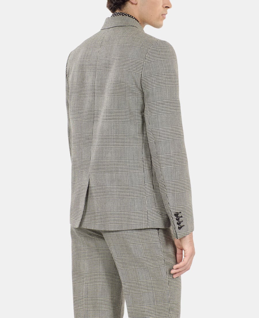 The Kooples H BLACK WHITE black and white houndstooth wool suit jacket