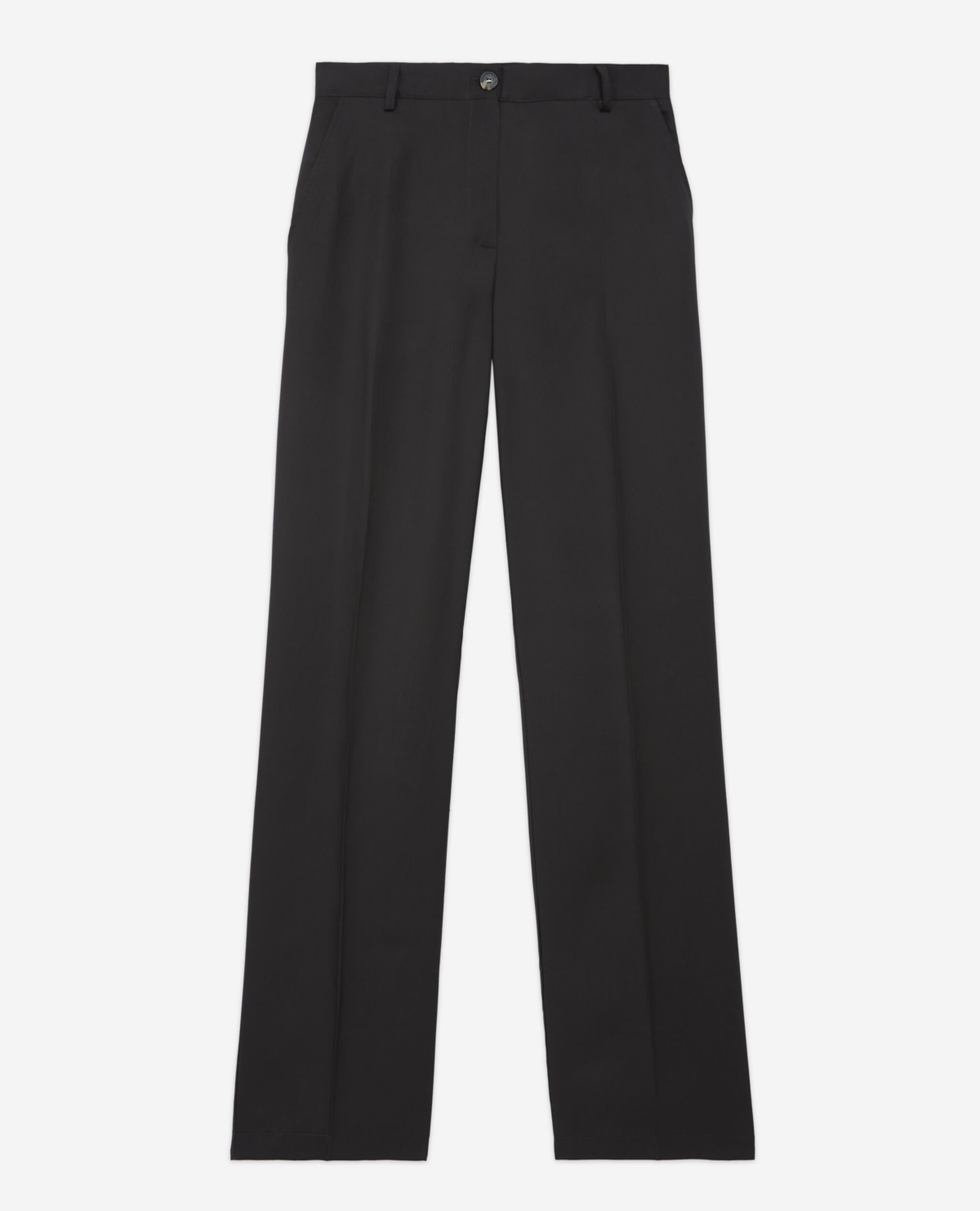 Pantalon noir tencel style militaire, BLACK, hi-res image number null