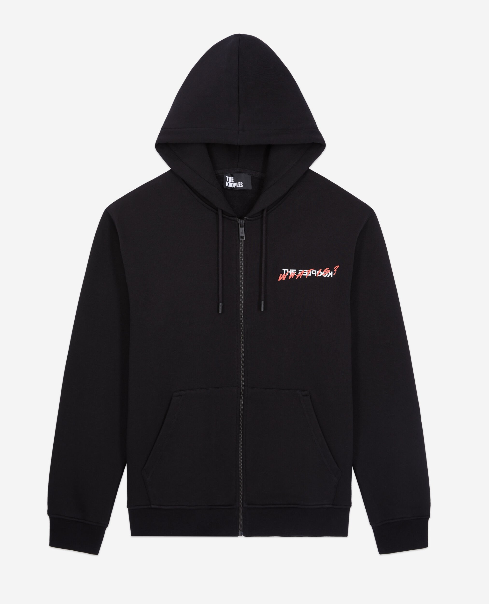Sweatshirt zippé à capuche What is noir, BLACK, hi-res image number null