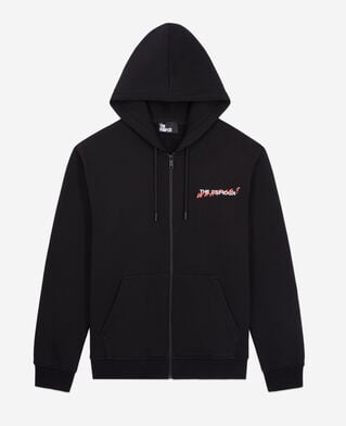 The Kooples HOMME BLACK sweatshirt zippé à capuche what is noir
