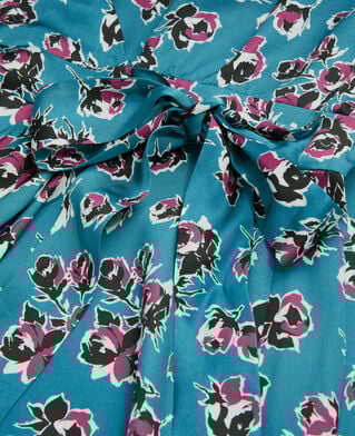 The Kooples FEMME PINK - BLUE robe portefeuille courte imprimée