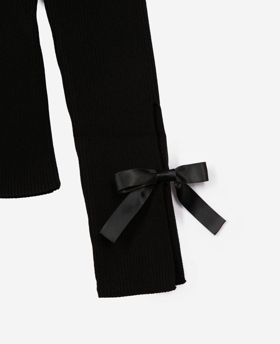 The Kooples WOMEN BLACK sweater with black ribbons