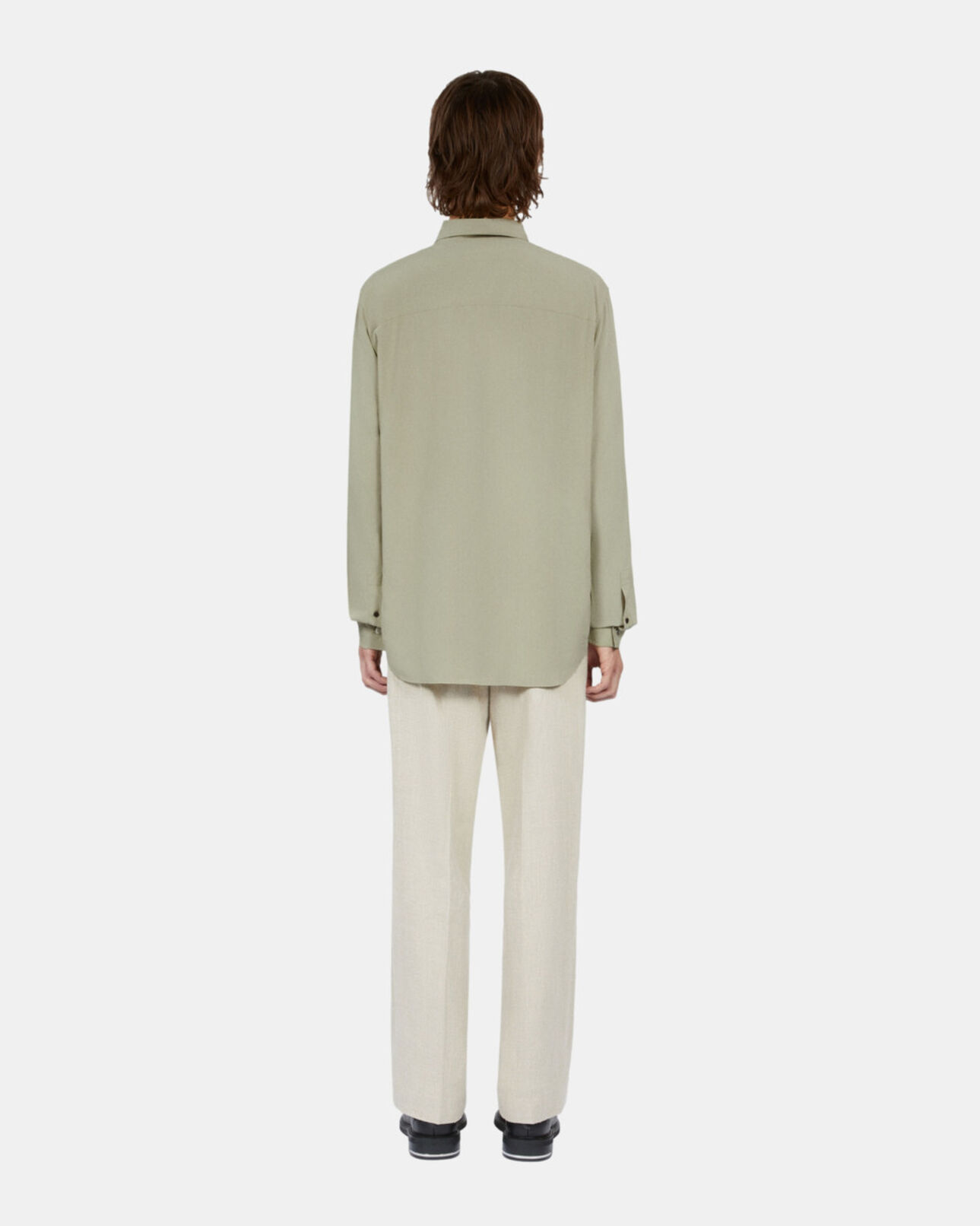 The Kooples HOMME KAKI GREY chemise vert clair