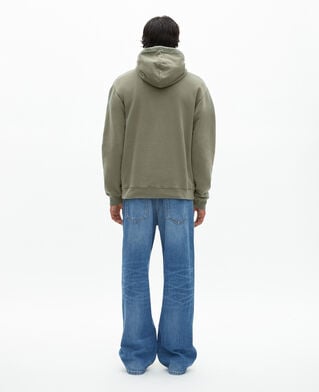 The Kooples H KAKI hooded sweatshirt with khaki screen print