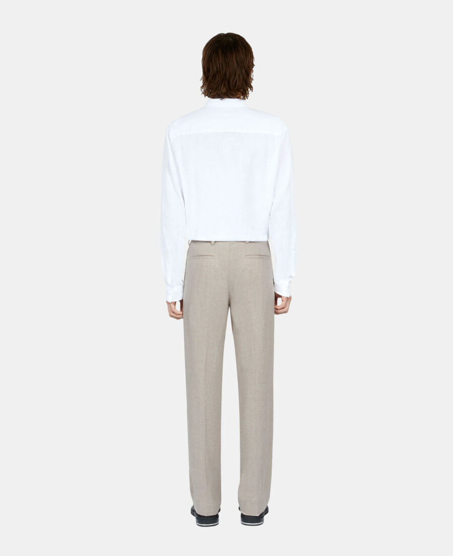 The Kooples H BEIGE beige linen suit trousers