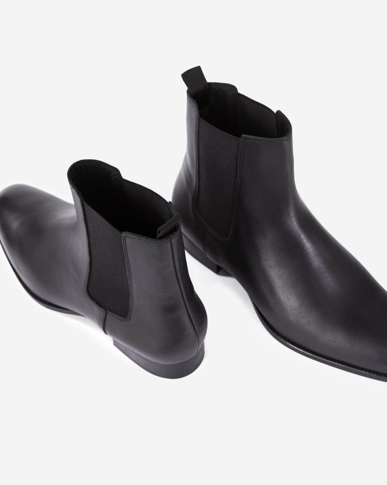 The Kooples HOMME BLACK bottines chelsea en cuir noir