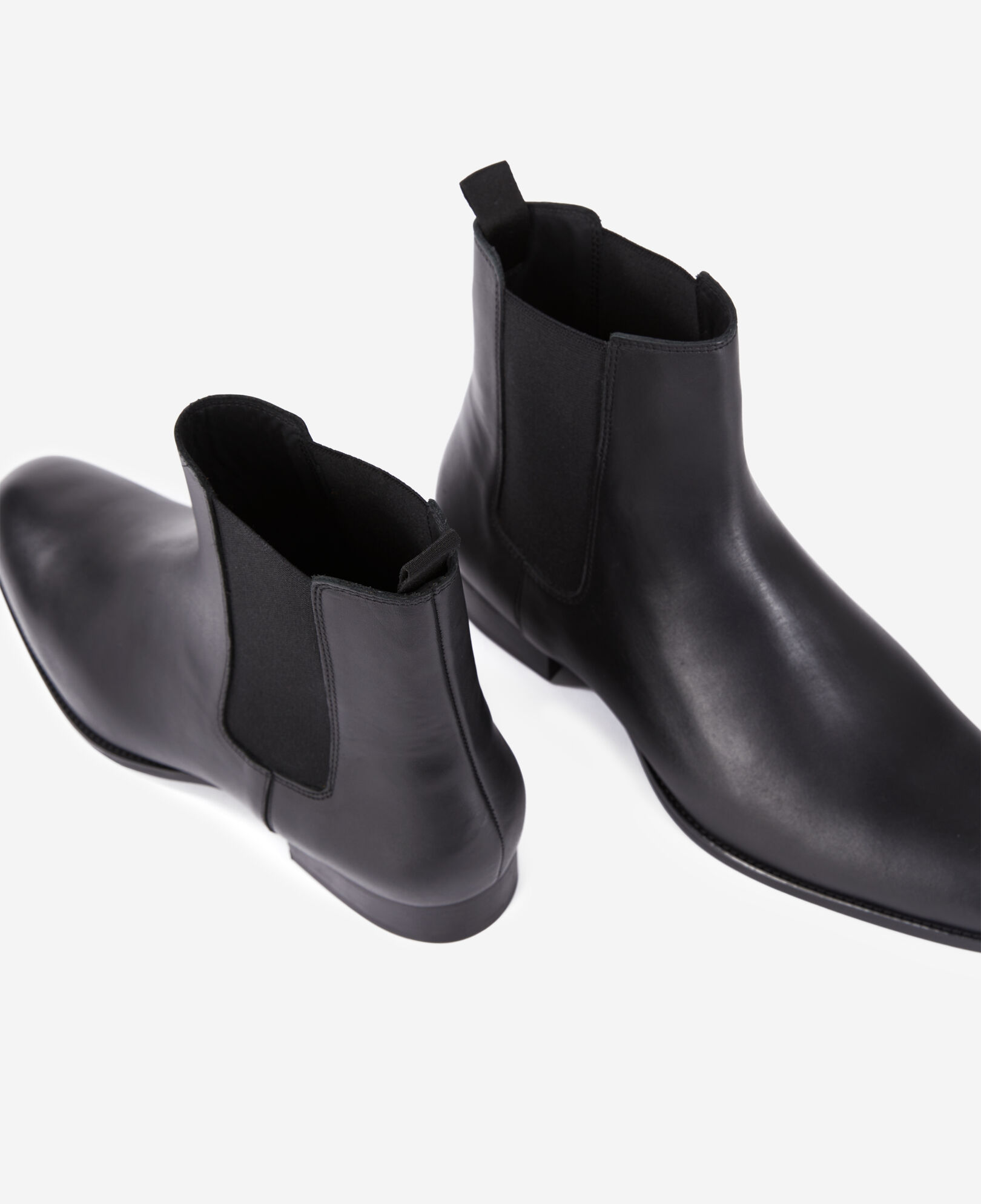 The Kooples HOMME BLACK bottines chelsea en cuir noir