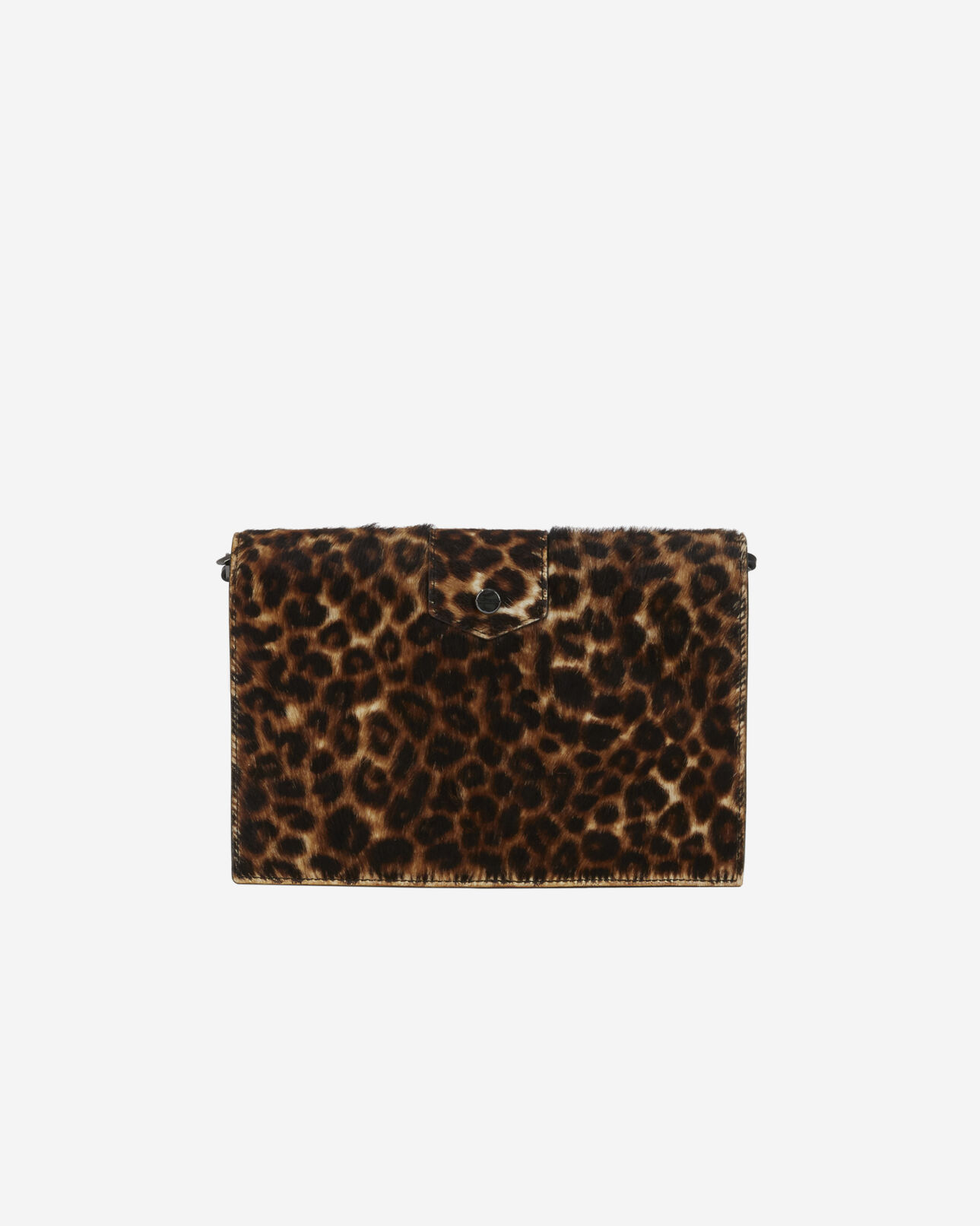The Kooples WOMEN LEOPARD medium emily pouch in leopard print leather