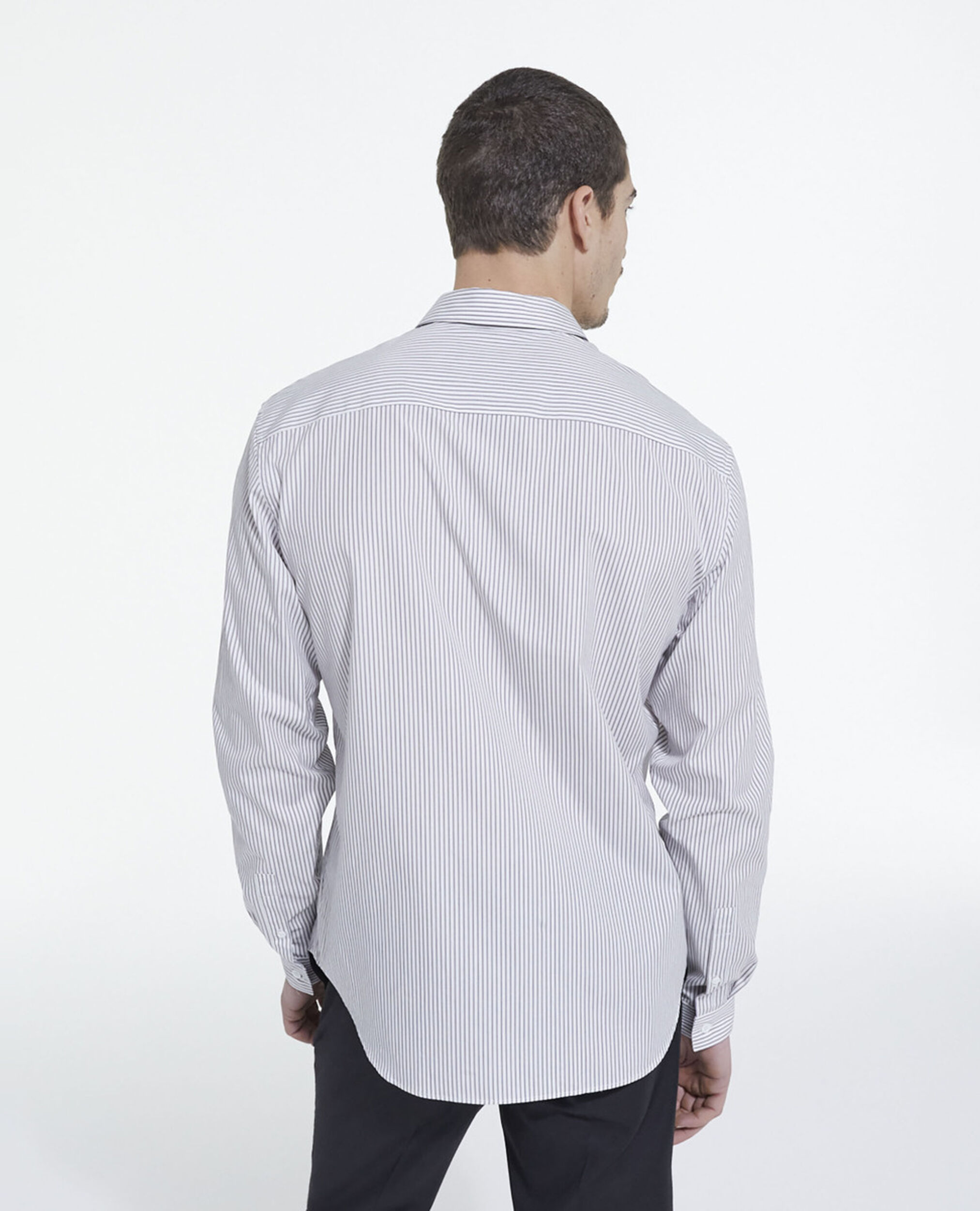 Camisa rayas con cuello clásico, GREY-WHITE, hi-res image number null