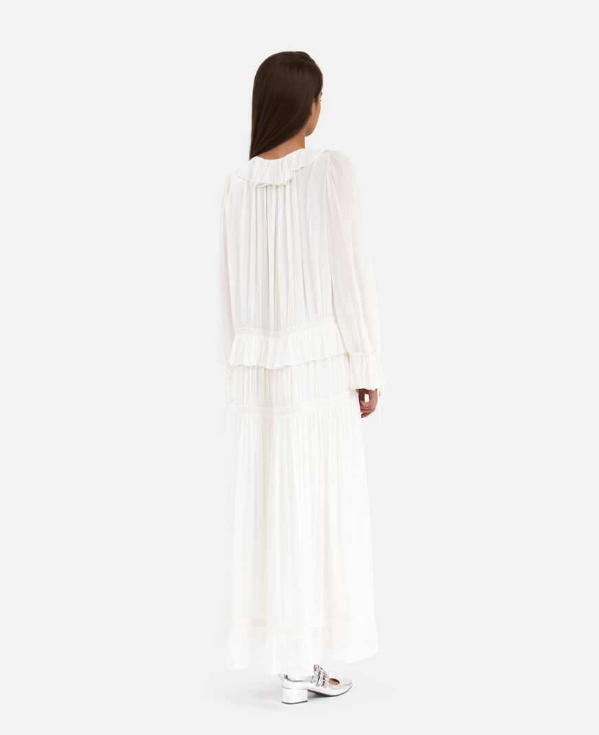 The Kooples FEMME ECRU robe col lavalière écrue