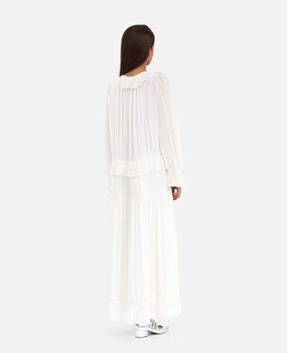 The Kooples FEMME ECRU robe col lavalière écrue