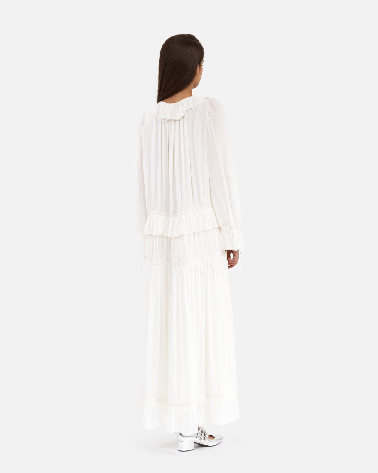 The Kooples WOMEN ECRU ecru lavaliere collar dress