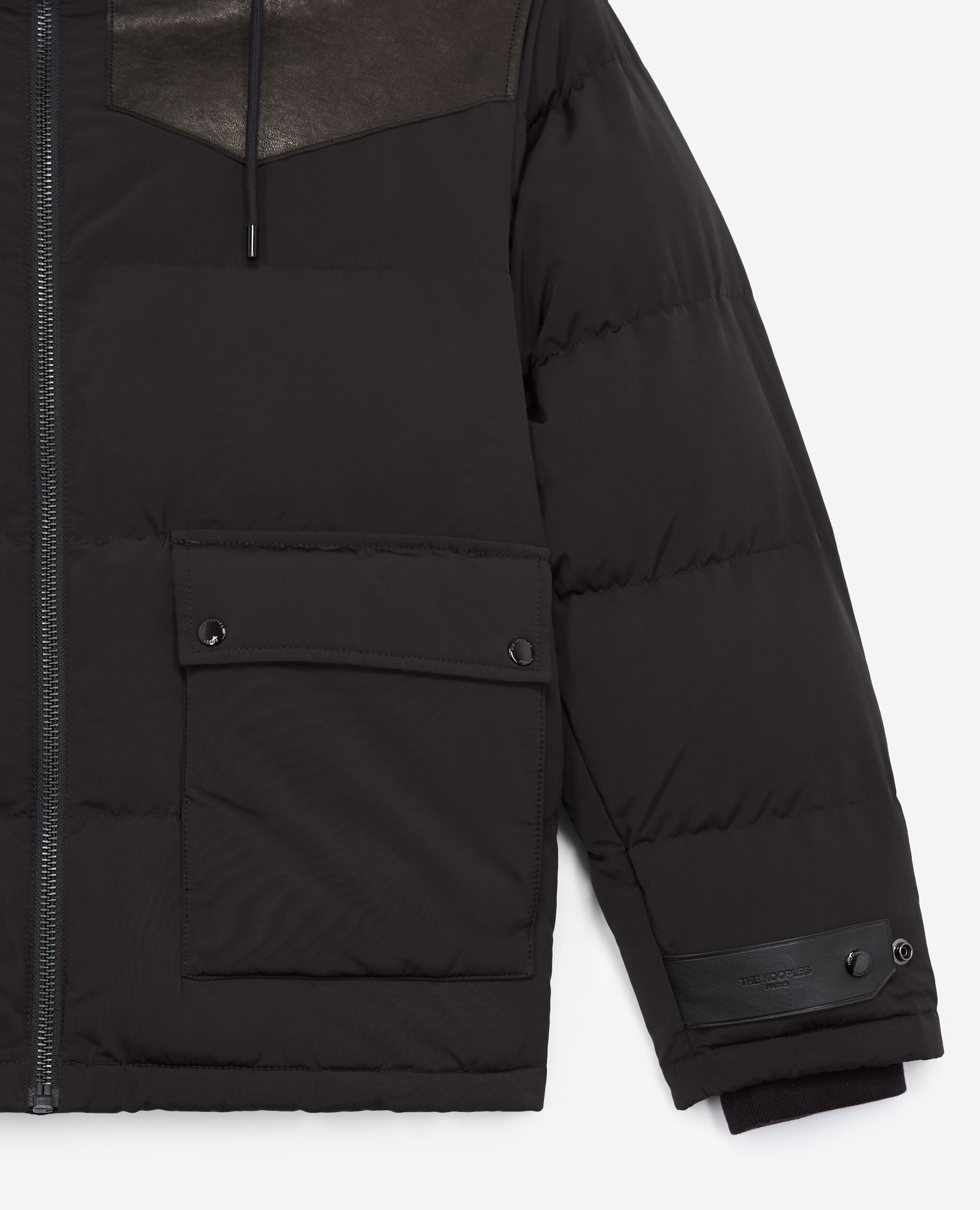 Daunenjacke gesteppt schwarz Westerndetail, BLACK, hi-res image number null