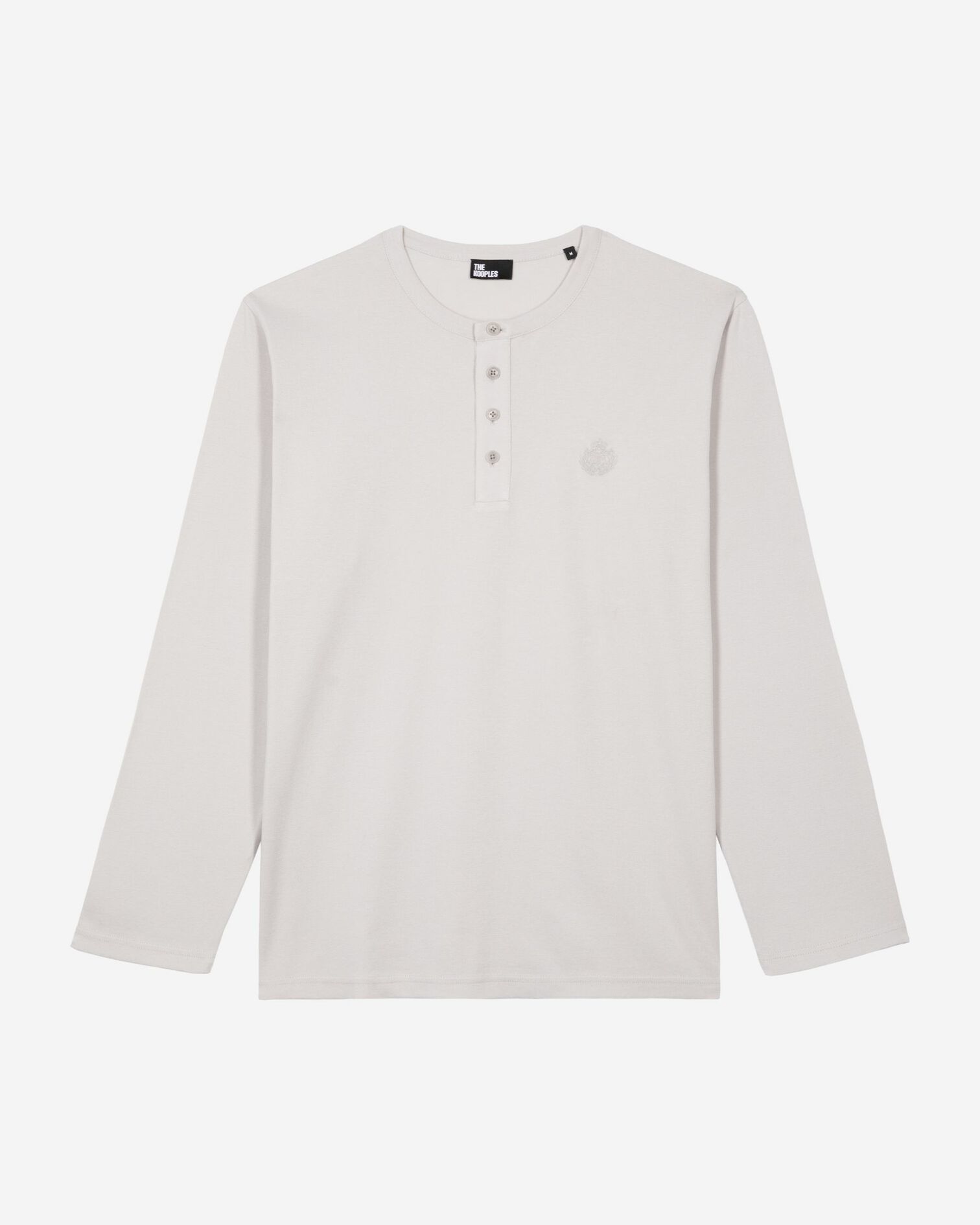 Long-sleeved t-shirt with gray crest, LIGHT GREY, hi-res image number null