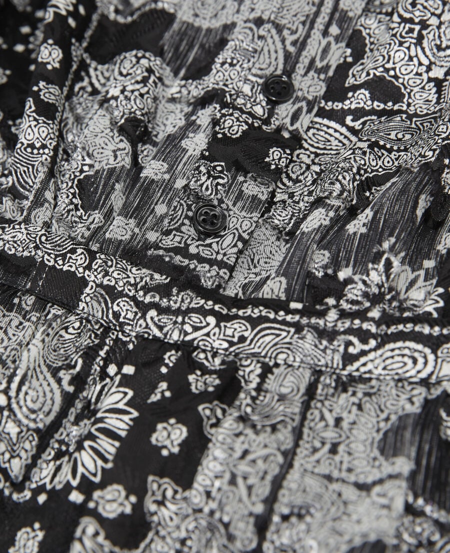 The Kooples FEMME BLACK robe courte  imprimé bandana