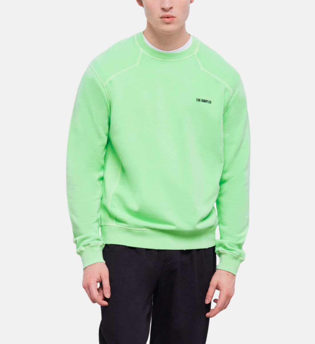 Fluorescent green sweatshirt with logo