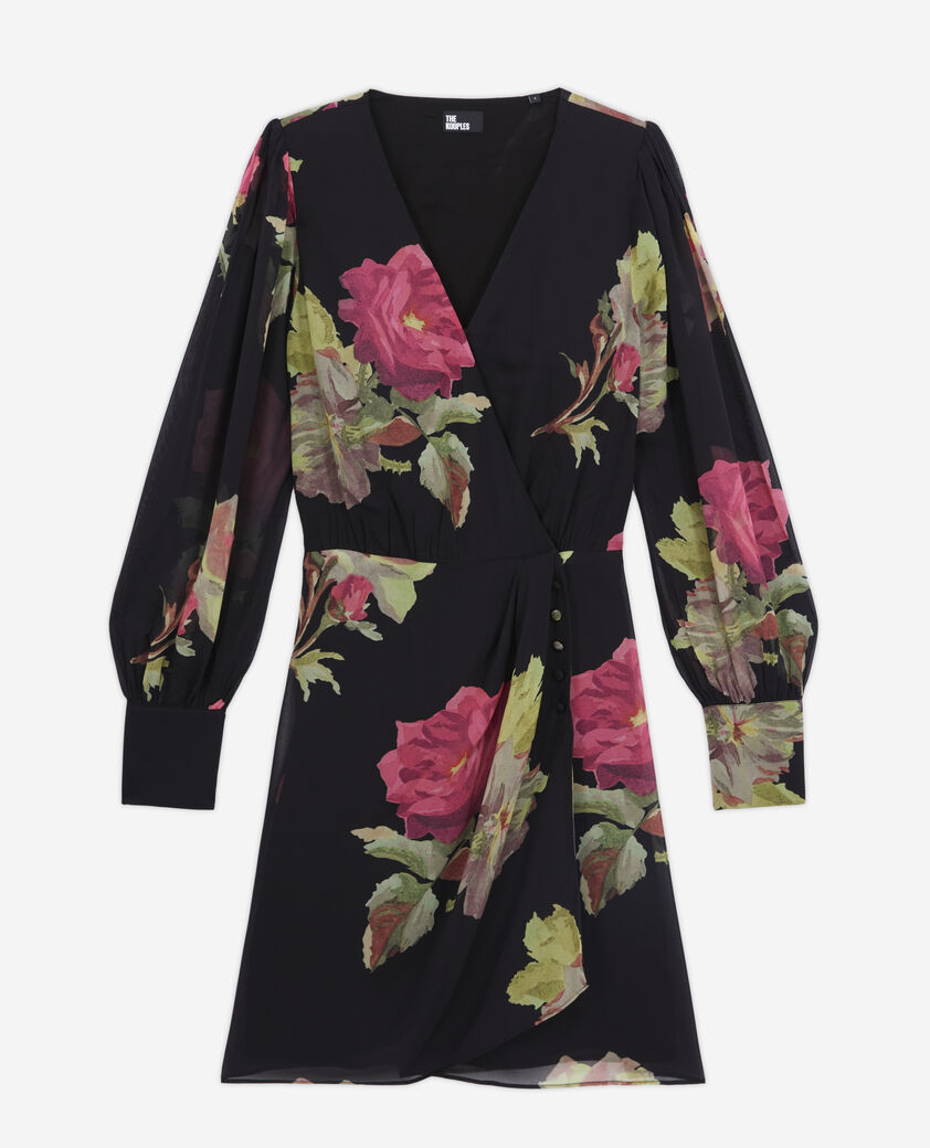 The Kooples FEMME PINK BLACK robe courte imprimée