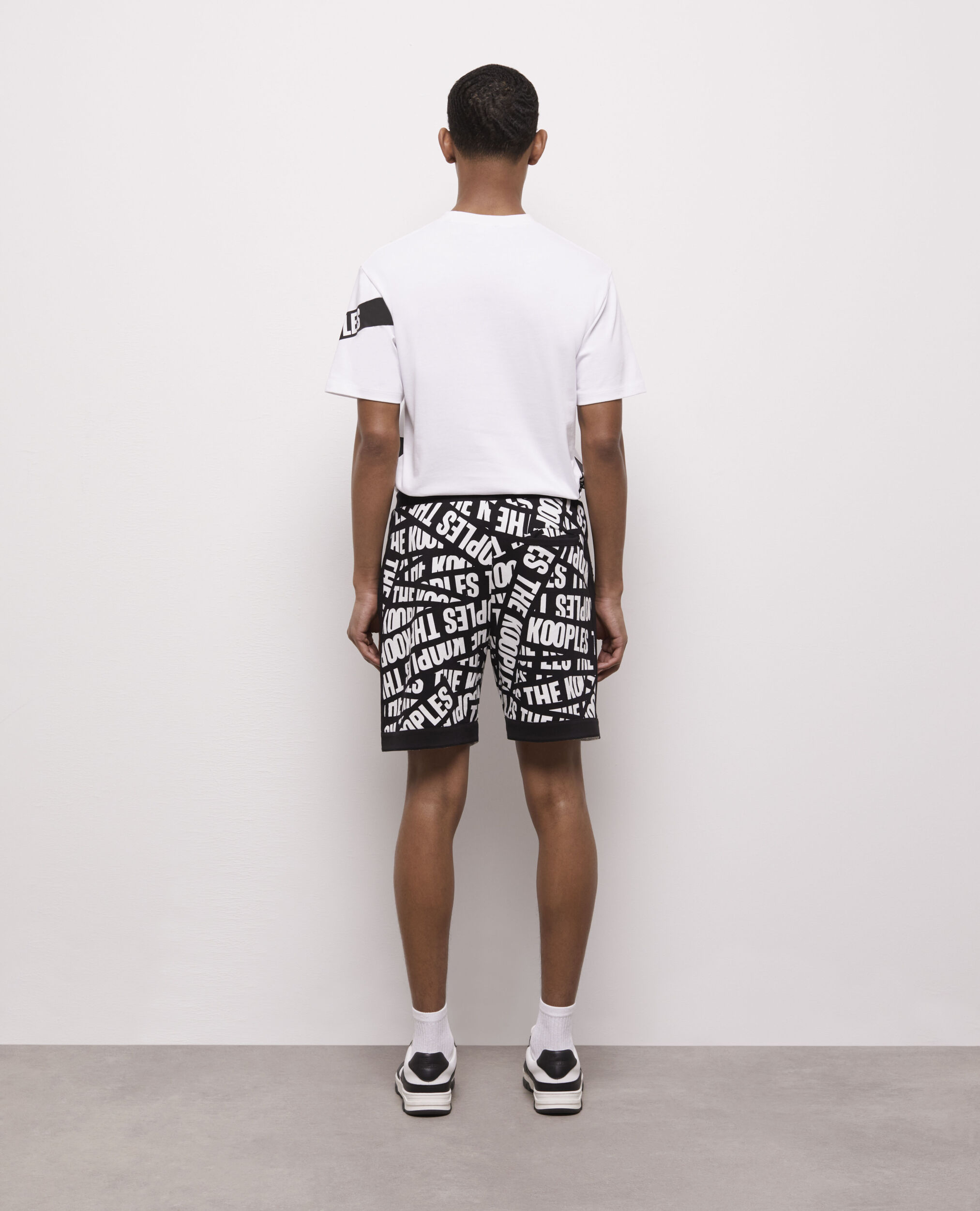 Shorts with Tape logo, BLACK / WHITE, hi-res image number null