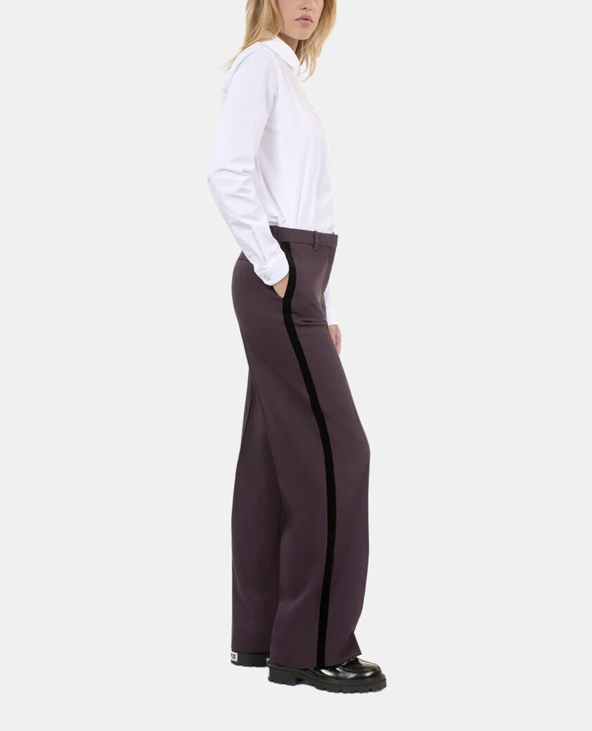 The Kooples FEMME BROWN pantalon tailleur large marron