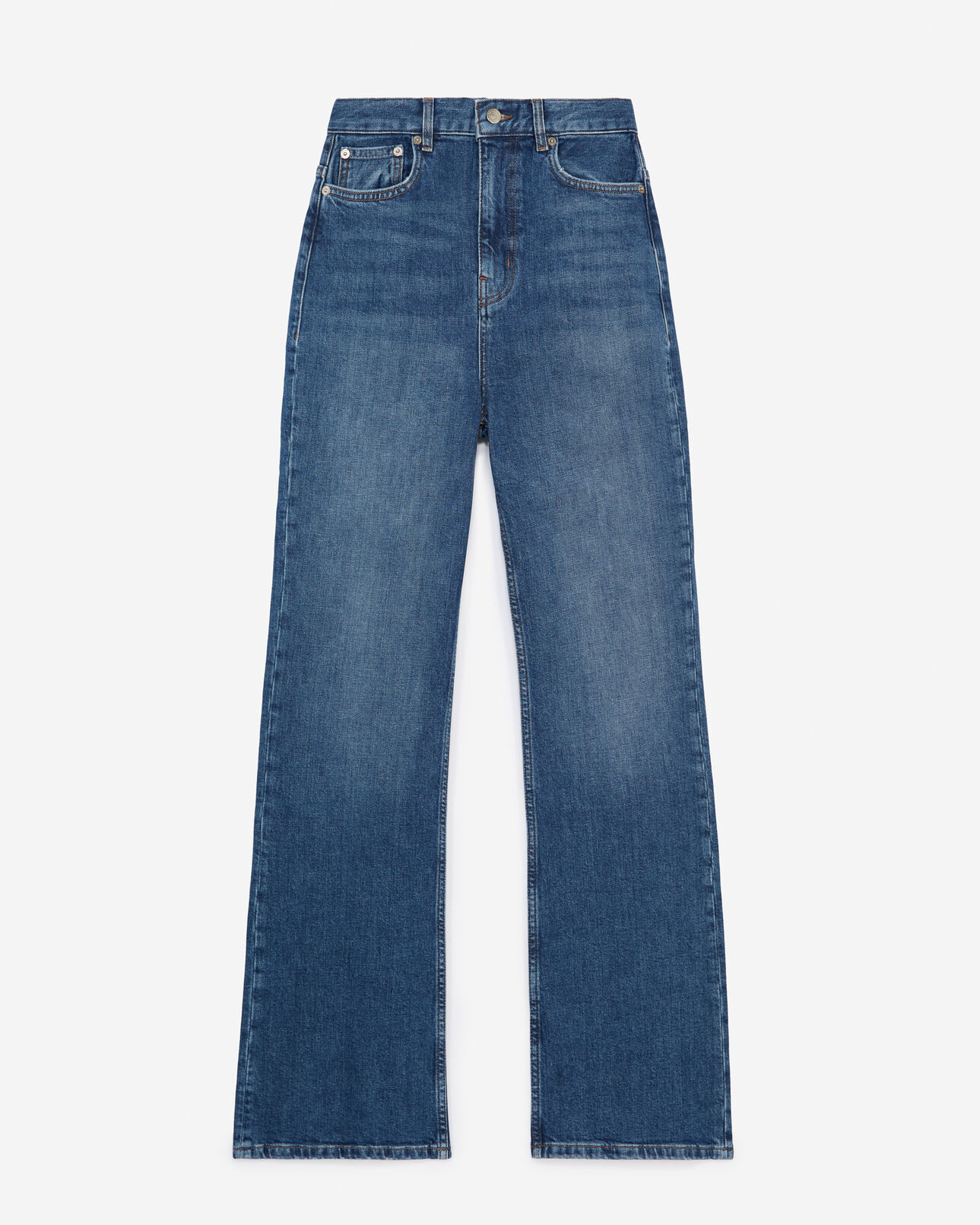 The Kooples FEMME BLUE DENIM jean bleu taille haute bootcut