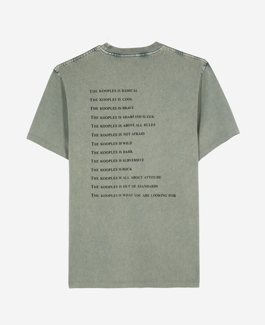 The Kooples HOMME BLUE/GREEN t-shirt what is vert