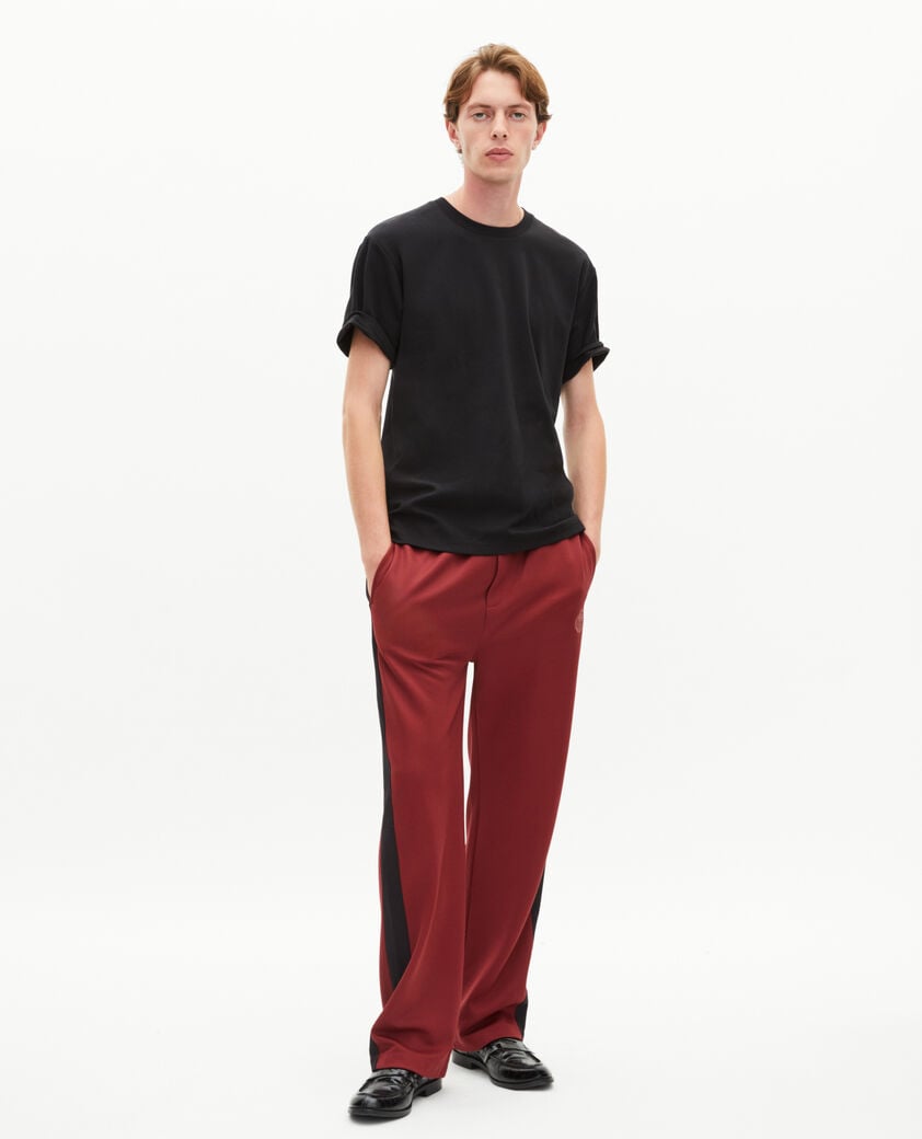 The Kooples HERREN BURGUNDY weit geschnittene joggingstr&uuml;mpfe in bordeaux