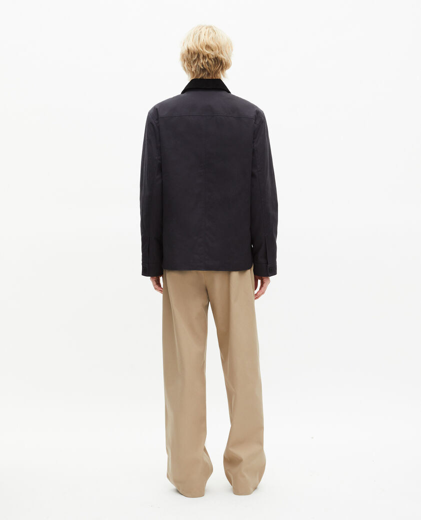The Kooples HOMME DARK NAVY blouson en coton marine