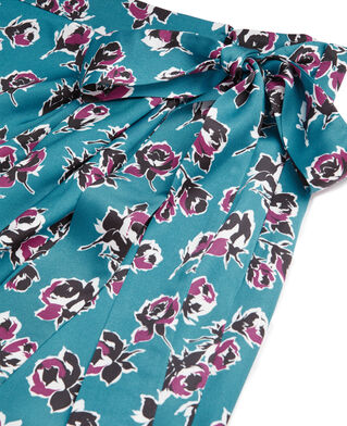 The Kooples WOMEN PINK - BLUE short printed wrap skirt